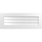 Ekena Millwork Vertical Surface Mount PVC Gable Vent: Non-Functional, w/3-1/2"W x 1"H, Standard Frame, 42"W x 16"H GVPVE42X1601SN - alternate 1